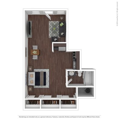 a floor plan of a two bedroom apartment at The Beacon Hill Apartments